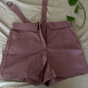 Mauve dynamite belted shorts